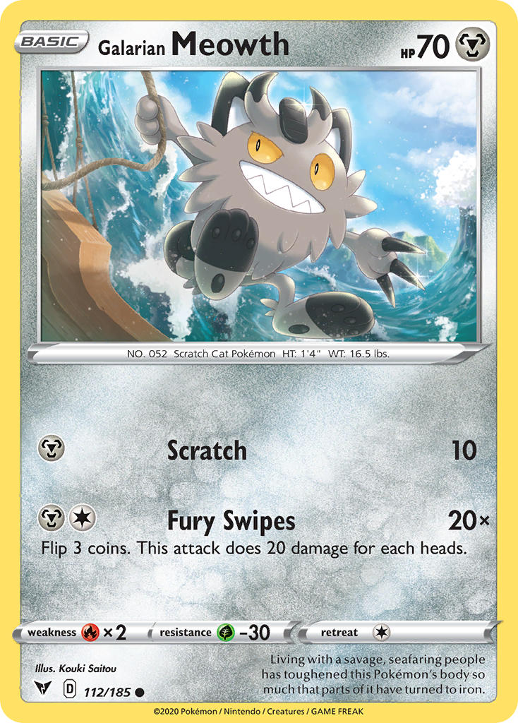 Galarian Meowth (112/185) [Sword & Shield: Vivid Voltage] | Odin's Place