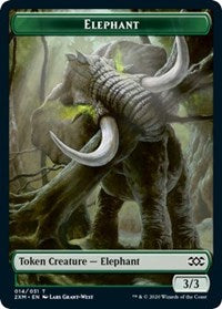 Elephant // Golem Double-Sided Token [Double Masters Tokens] | Odin's Place