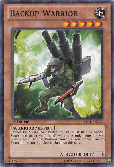 Backup Warrior [BP01-EN159] Starfoil Rare | Odin's Place