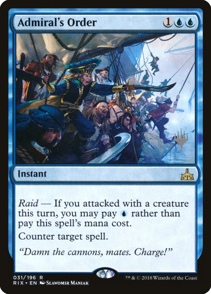 Admiral's Order (Promo Pack) [Rivals of Ixalan Promos] | Odin's Place