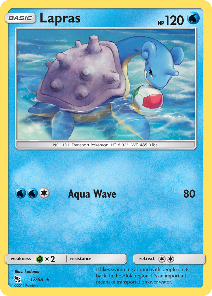 Lapras (17/68) [Sun & Moon: Hidden Fates] | Odin's Place