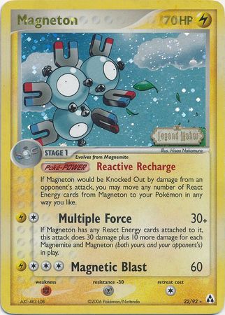 Magneton (22/92) (Stamped) [EX: Legend Maker] | Odin's Place