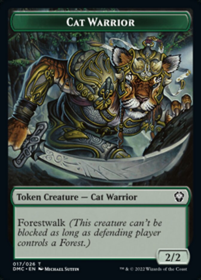 Cat Warrior Token [Dominaria United Commander Tokens] | Odin's Place