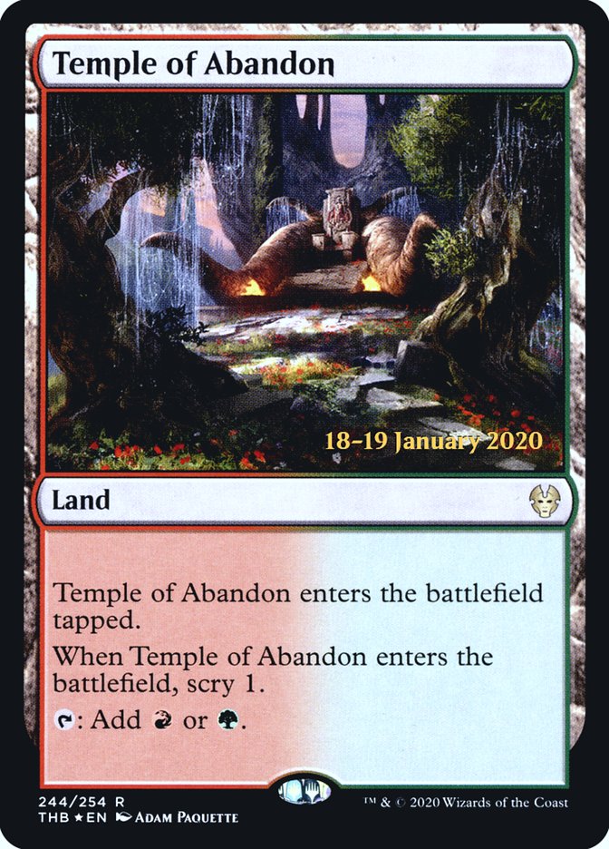 Temple of Abandon [Theros Beyond Death Prerelease Promos] | Odin's Place