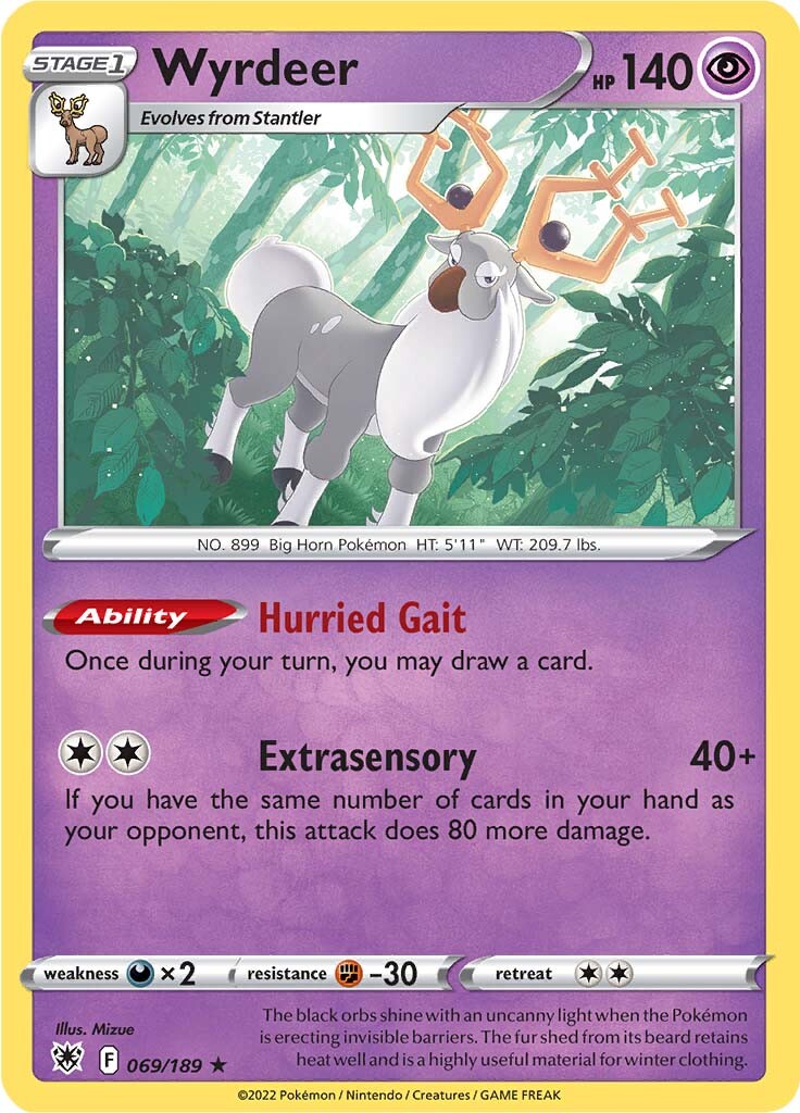 Wyrdeer (069/189) (Theme Deck Exclusive) [Sword & Shield: Astral Radiance] | Odin's Place