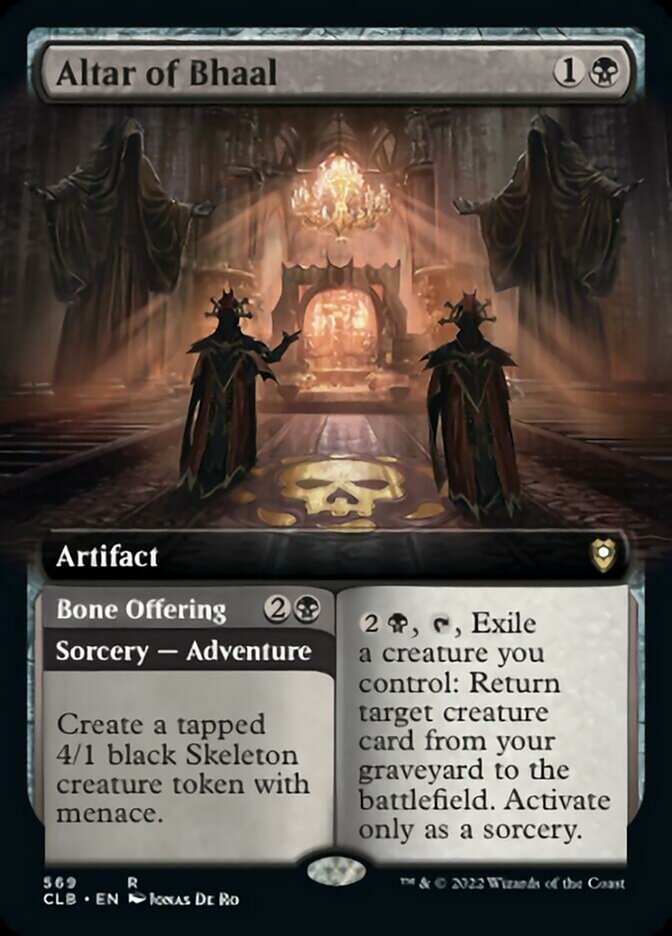 Altar of Bhaal // Bone Offering (Extended Art) [Commander Legends: Battle for Baldur's Gate] | Odin's Place
