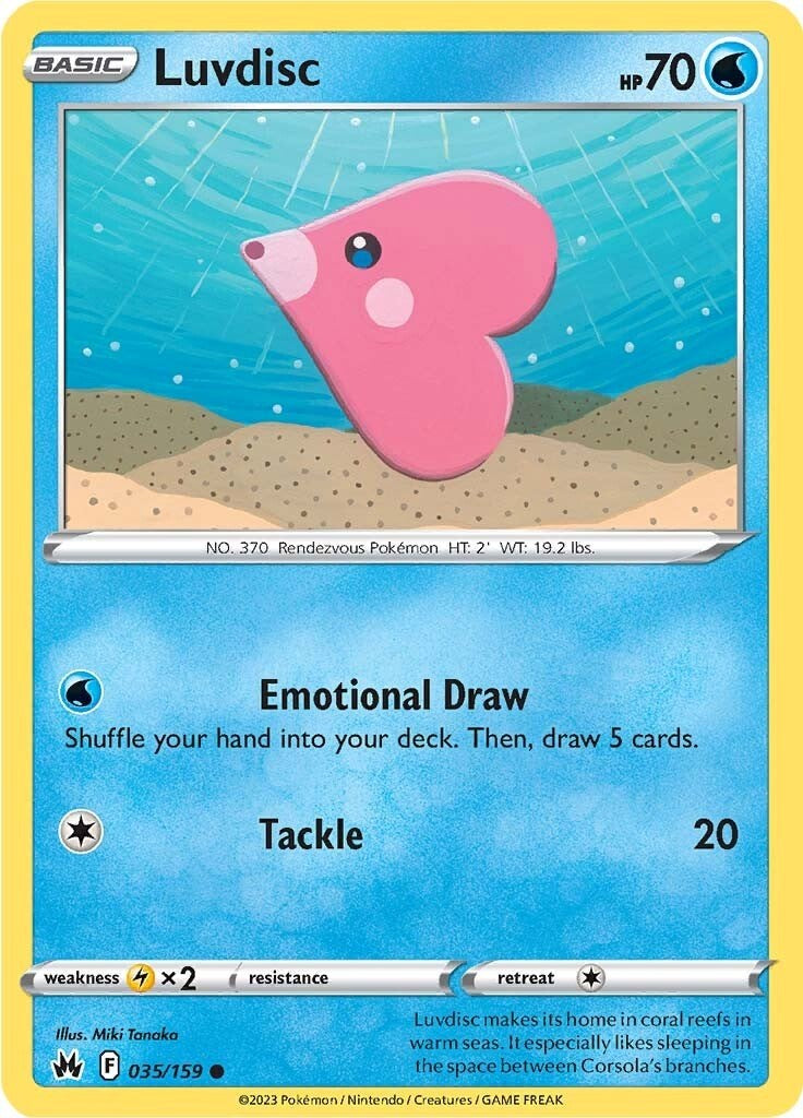 Luvdisc (035/159) [Sword & Shield: Crown Zenith] | Odin's Place