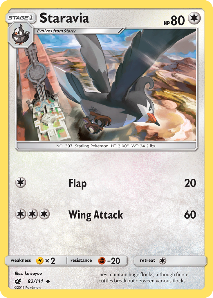Staravia (82/111) [Sun & Moon: Crimson Invasion] | Odin's Place
