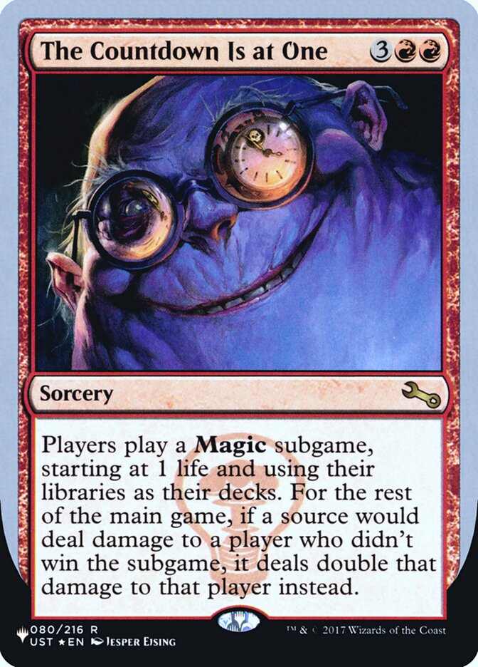 The Countdown Is at One (Unfinity Foil Edition) [The List] | Odin's Place