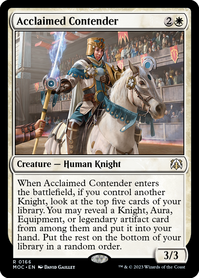 Acclaimed Contender [March of the Machine Commander] | Odin's Place