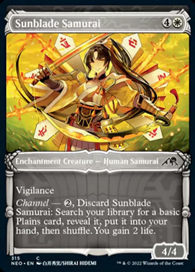 Sunblade Samurai (Showcase Samurai) [Kamigawa: Neon Dynasty] | Odin's Place
