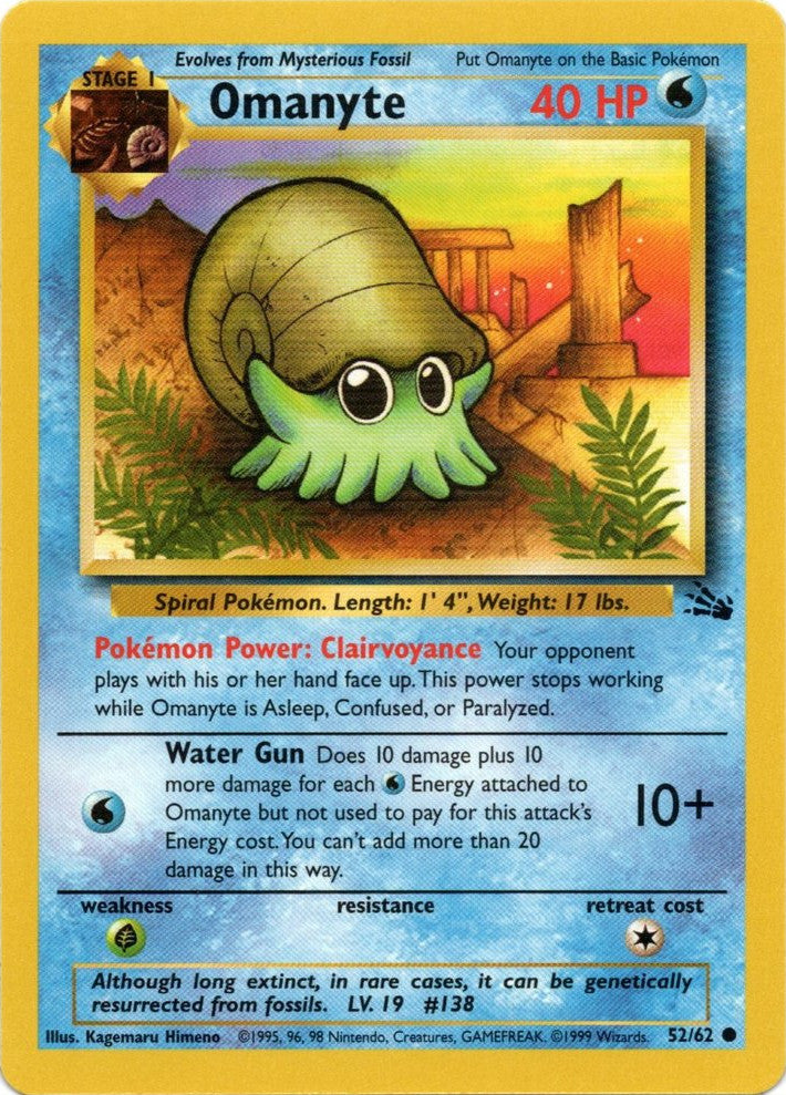 Omanyte (52/62) [Fossil Unlimited] | Odin's Place