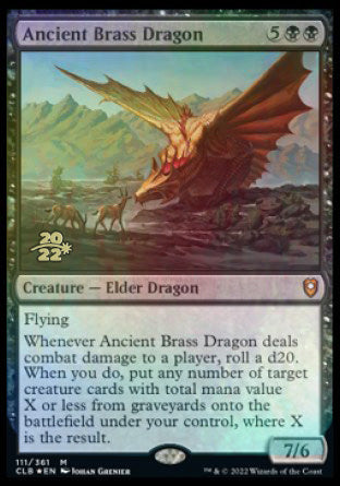 Ancient Brass Dragon [Commander Legends: Battle for Baldur's Gate Prerelease Promos] | Odin's Place