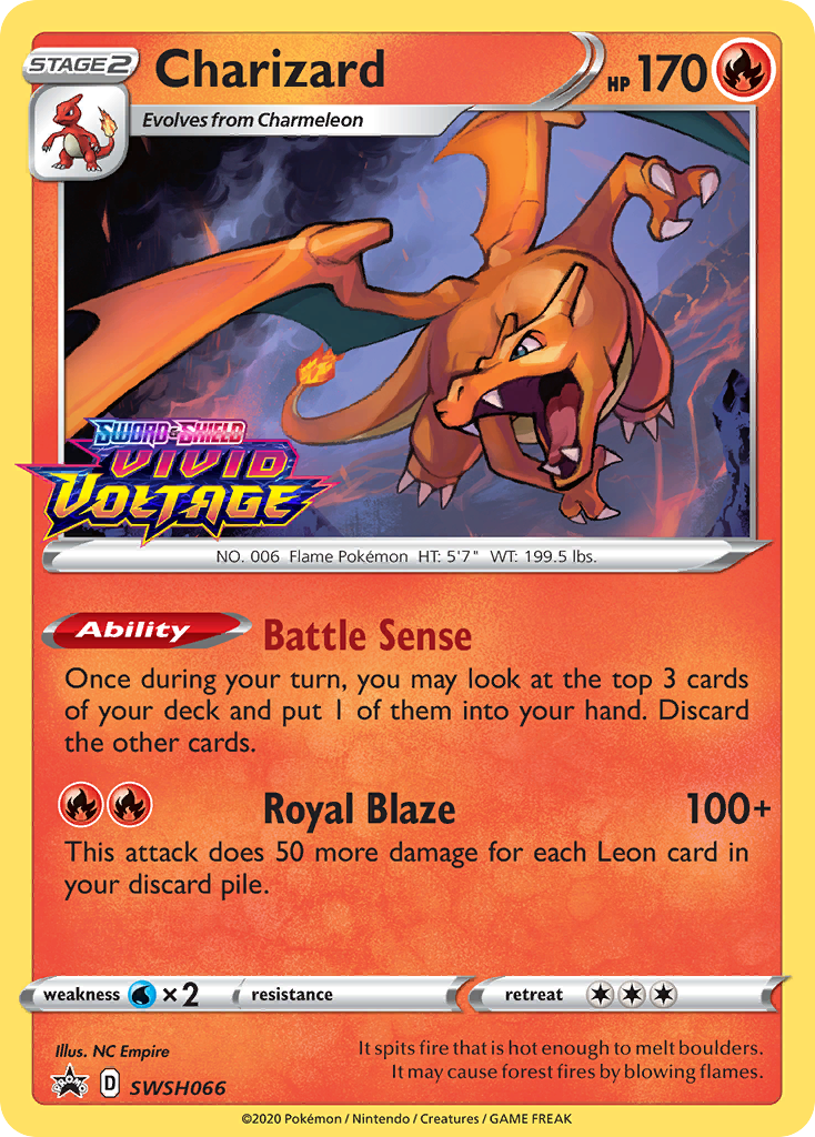 Charizard (SWSH066) (Prerelease Promo) [Sword & Shield: Black Star Promos] | Odin's Place