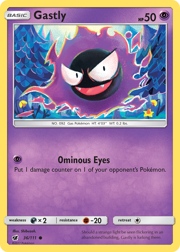 Gastly (36/111) [Sun & Moon: Crimson Invasion] | Odin's Place