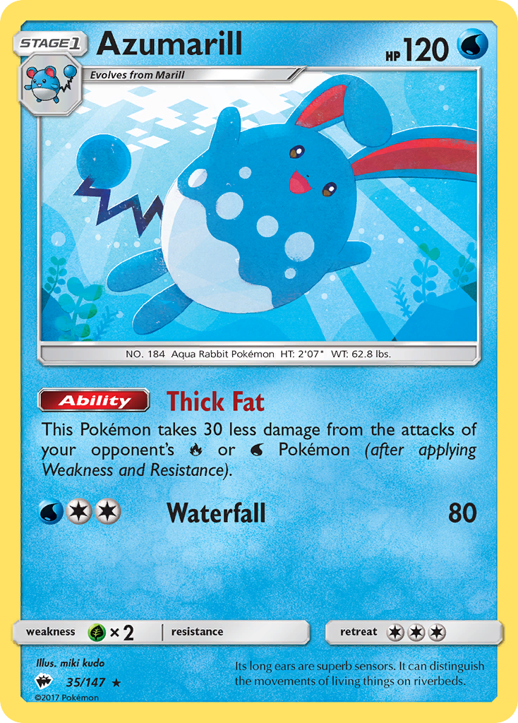 Azumarill (35/147) [Sun & Moon: Burning Shadows] | Odin's Place