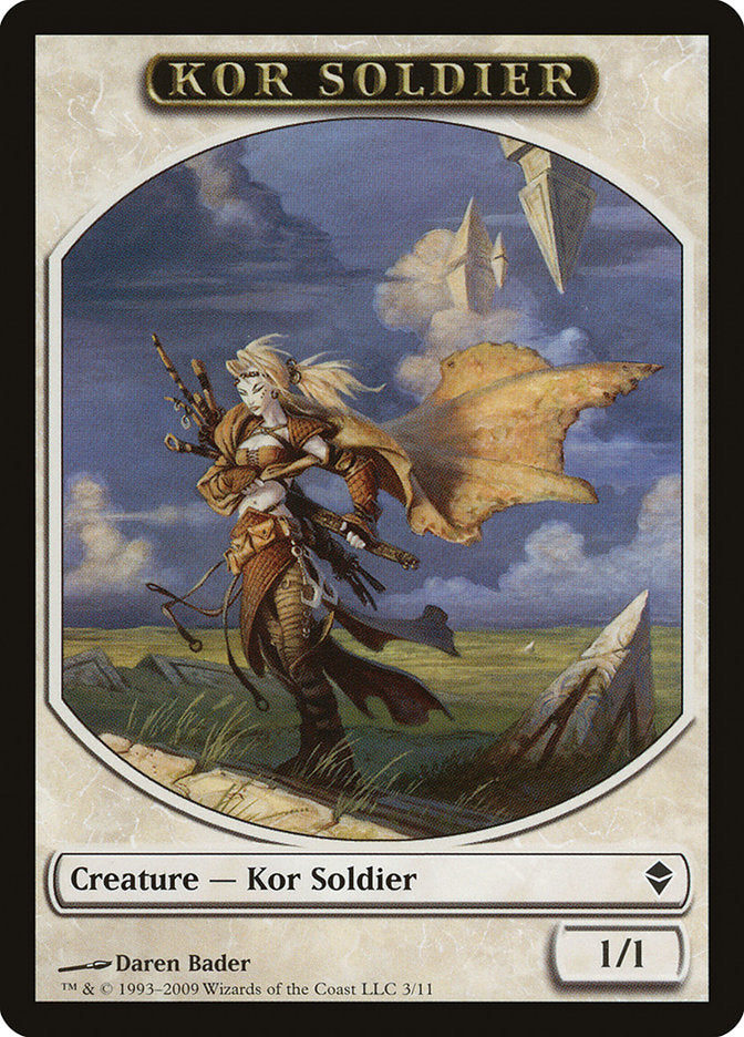 Kor Soldier Token (3) [Zendikar Tokens] | Odin's Place