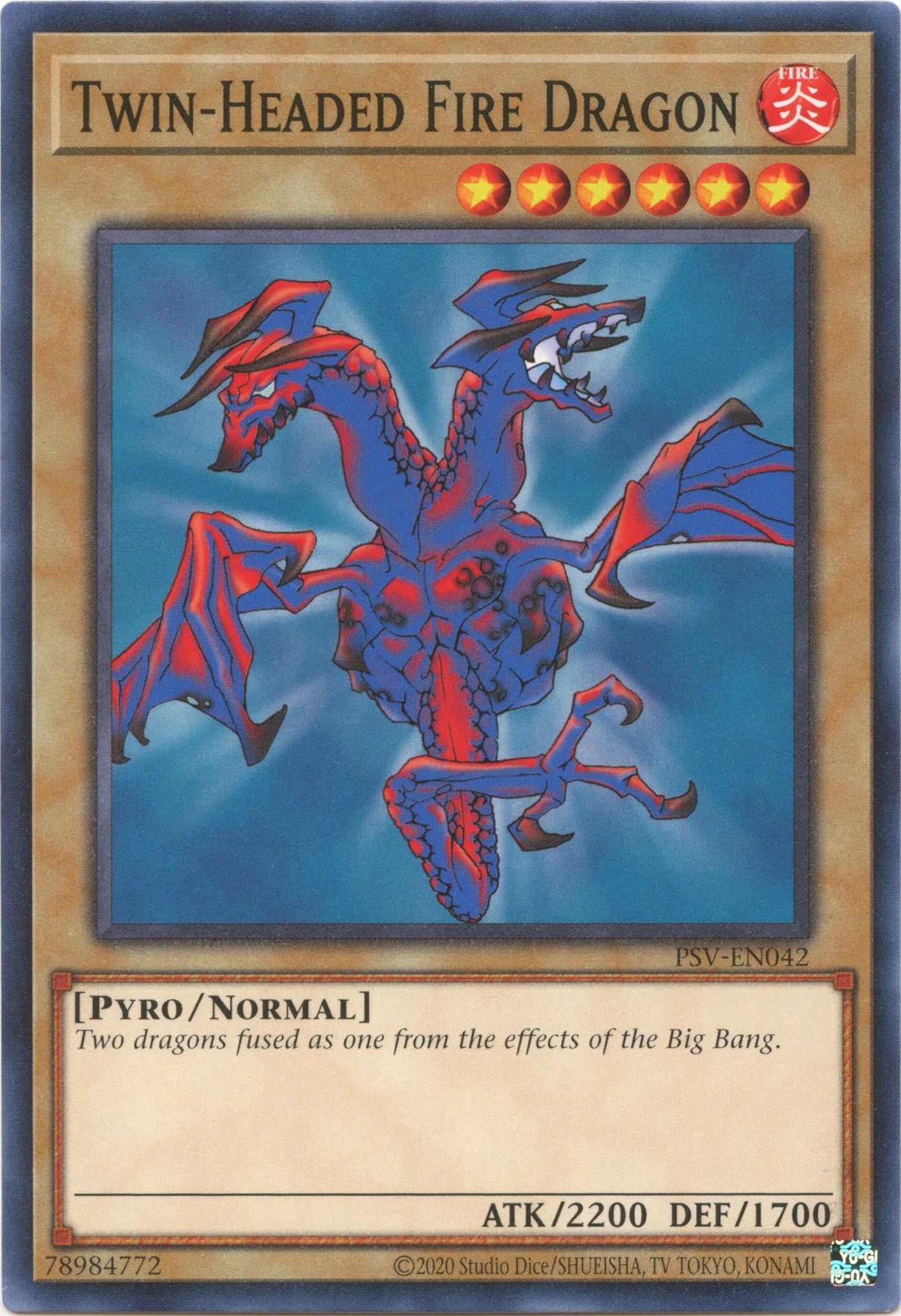 Twin-Headed Fire Dragon (25th Anniversary) [PSV-EN042] Common | Odin's Place