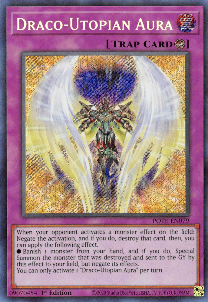 Draco-Utopian Aura [POTE-EN079] Secret Rare | Odin's Place