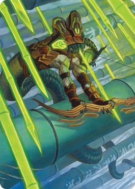Bamboo Grove Archer Art Card [Kamigawa: Neon Dynasty Art Series] | Odin's Place
