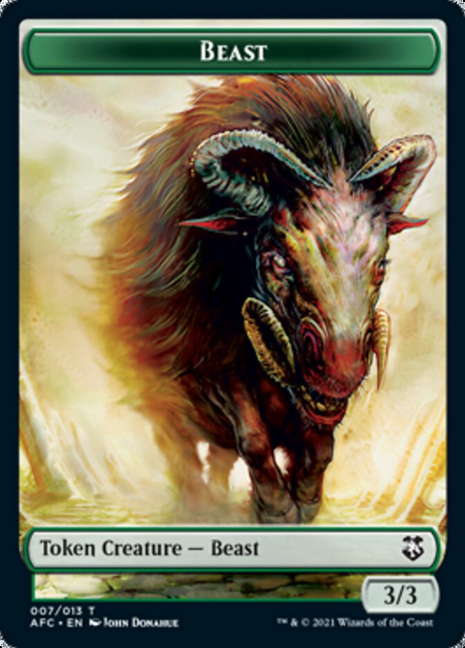 Beast // Dragon Spirit Double-Sided Token [Dungeons & Dragons: Adventures in the Forgotten Realms Commander Tokens] | Odin's Place