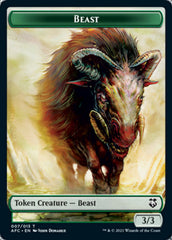 Beast // Dragon Spirit Double-Sided Token [Dungeons & Dragons: Adventures in the Forgotten Realms Commander Tokens] | Odin's Place