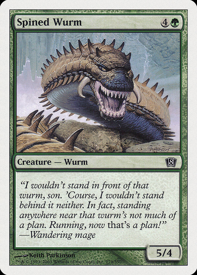 Spined Wurm (279) [Eighth Edition] | Odin's Place
