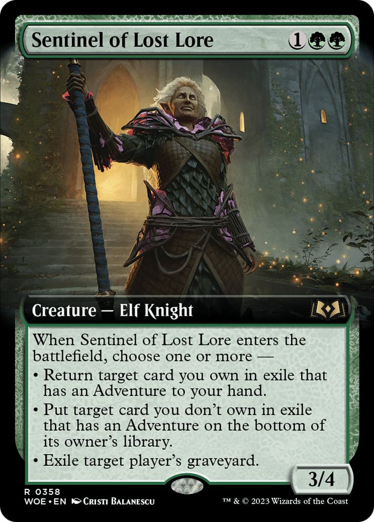 Sentinel of Lost Lore (Extended Art) [Wilds of Eldraine] | Odin's Place
