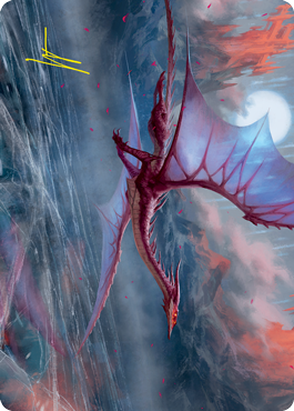 Manaform Hellkite Art Card (Gold-Stamped Signature) [Innistrad: Crimson Vow Art Series] | Odin's Place