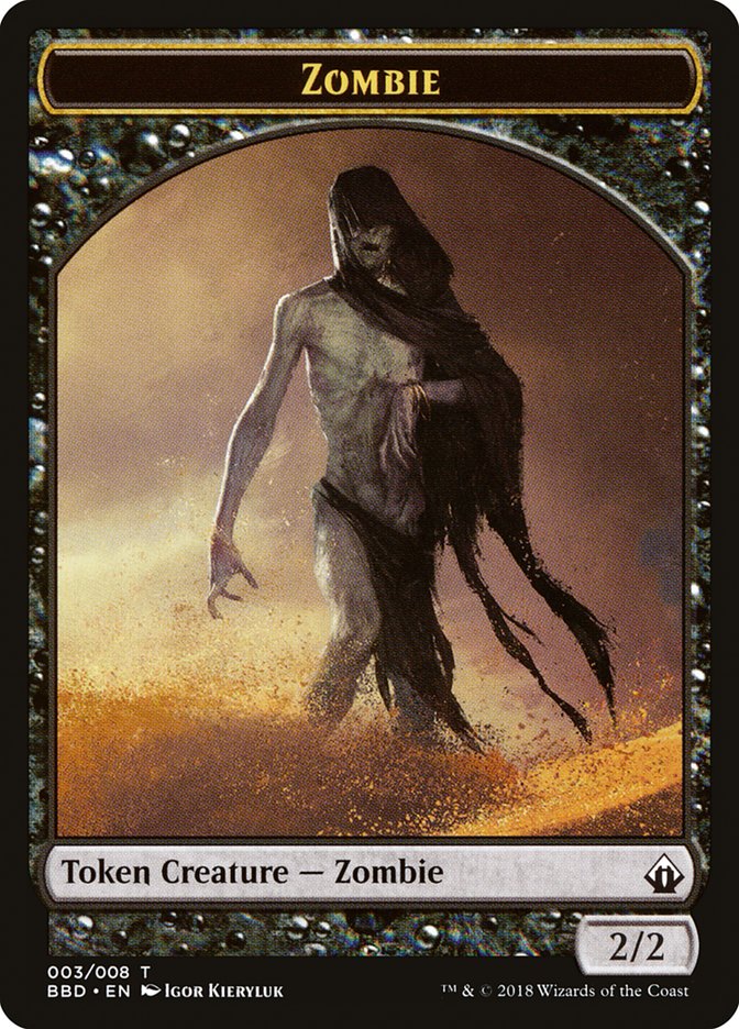 Zombie Token (3) [Battlebond Tokens] | Odin's Place