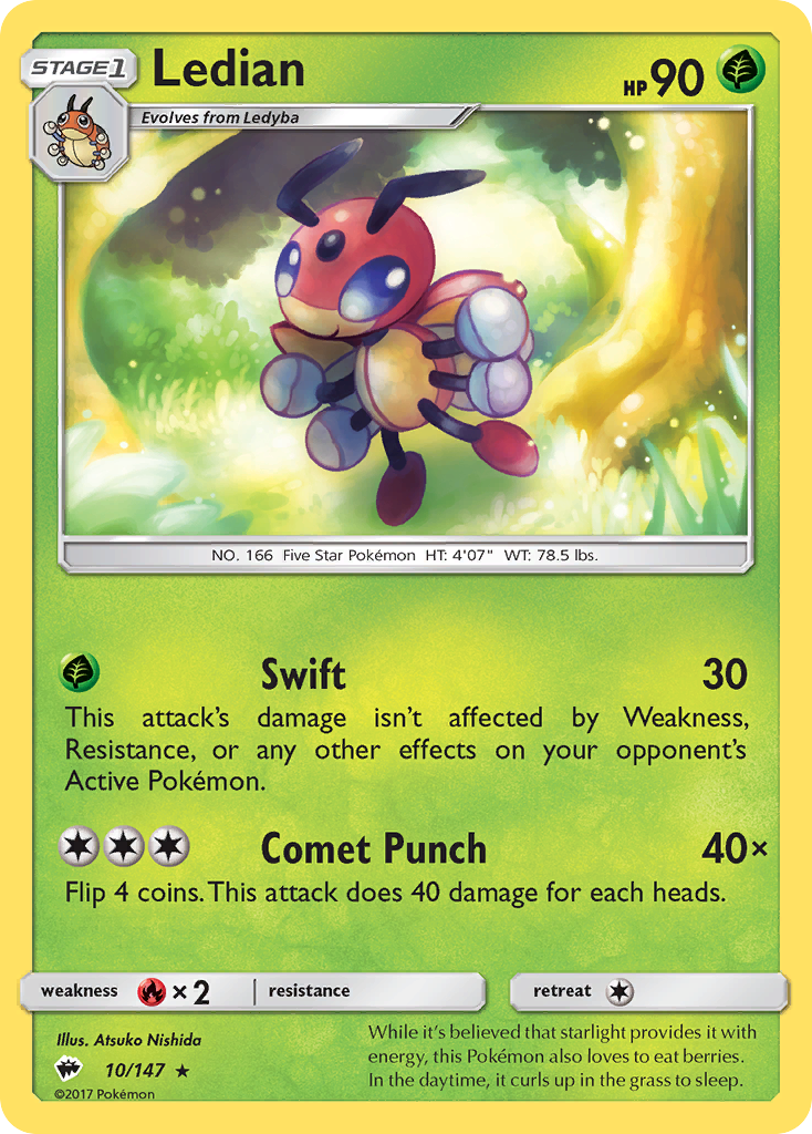 Ledian (10/147) [Sun & Moon: Burning Shadows] | Odin's Place
