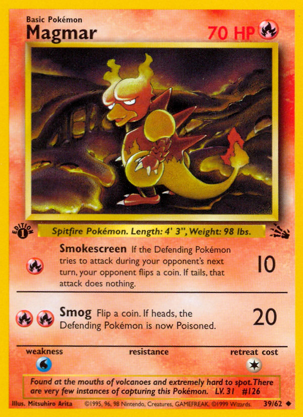 Magmar (39/62) [Fossil 1st Edition] | Odin's Place