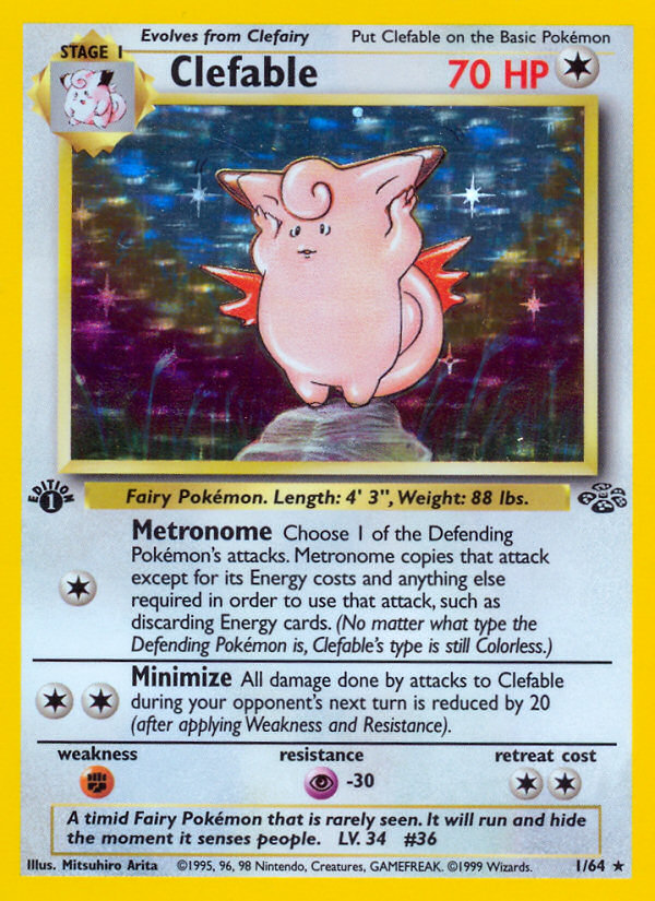 Clefable (1/64) [Jungle 1st Edition] | Odin's Place