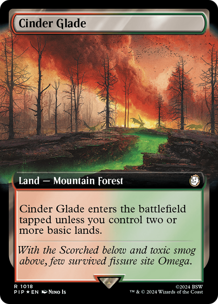 Cinder Glade (Extended Art) (Surge Foil) [Fallout] | Odin's Place