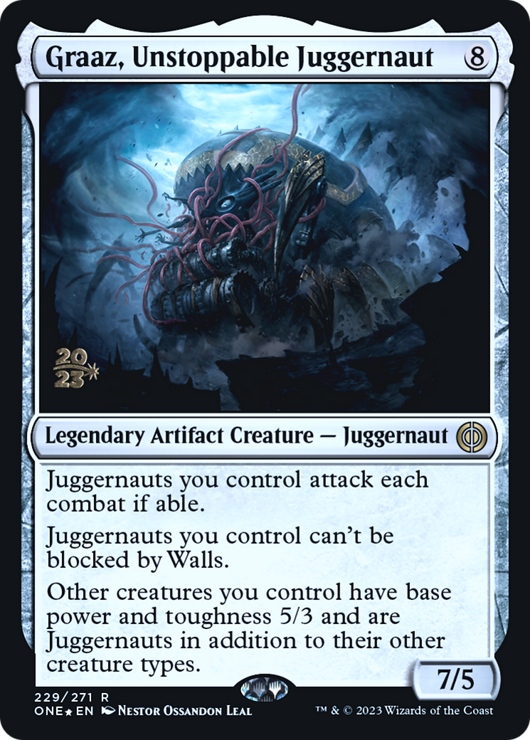 Graaz, Unstoppable Juggernaut [Phyrexia: All Will Be One Prerelease Promos] | Odin's Place