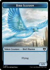 Bird // Bird Illusion Double-Sided Token [Commander Masters Tokens] | Odin's Place