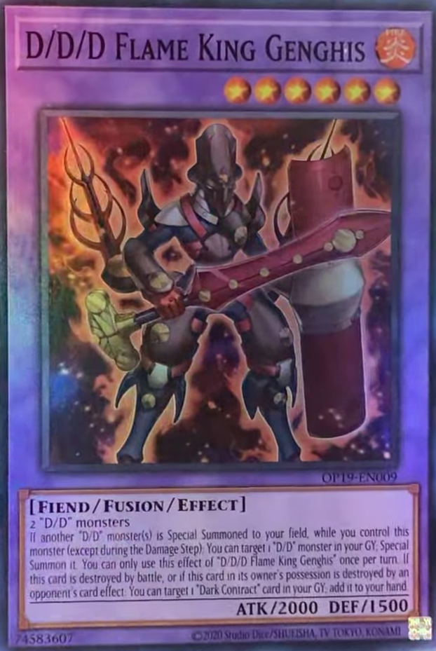 D/D/D Flame King Genghis [OP19-EN009] Super Rare | Odin's Place