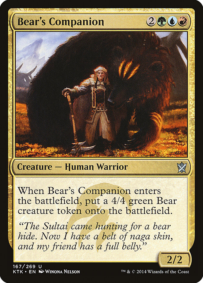 Bear's Companion (167) [Khans of Tarkir] | Odin's Place