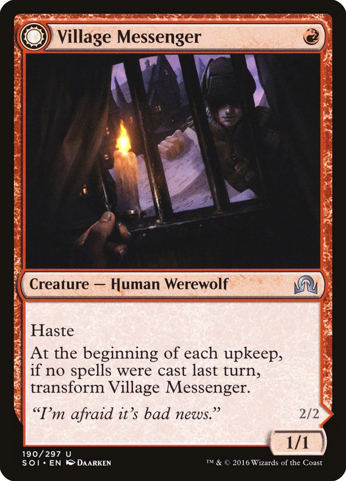 Village Messenger // Moonrise Intruder [Shadows over Innistrad] | Odin's Place