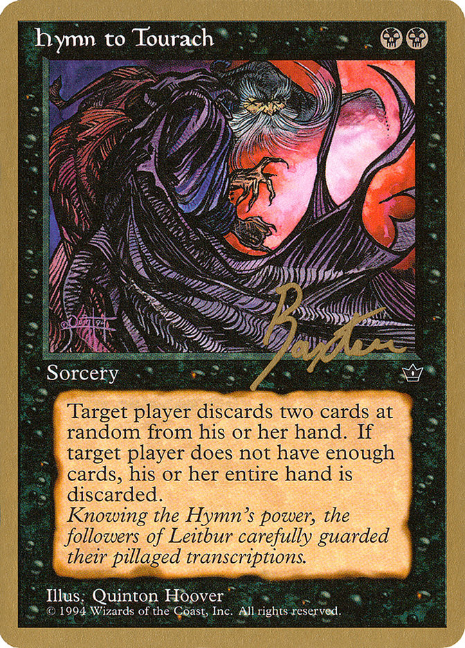 Hymn to Tourach (Cloak) (George Baxter) [Pro Tour Collector Set] | Odin's Place