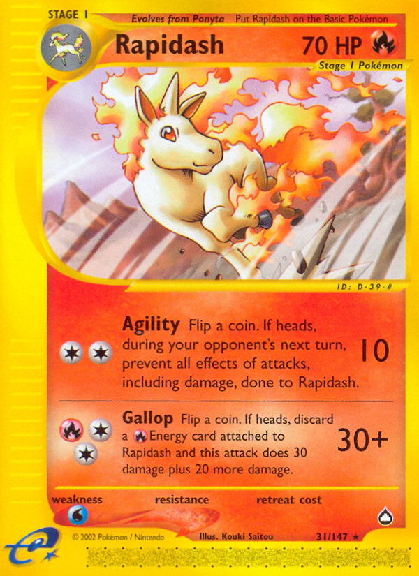 Rapidash (31/147) [Aquapolis] | Odin's Place