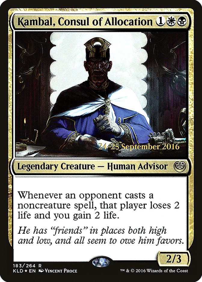Kambal, Consul of Allocation (183) [Kaladesh Prerelease Promos] | Odin's Place