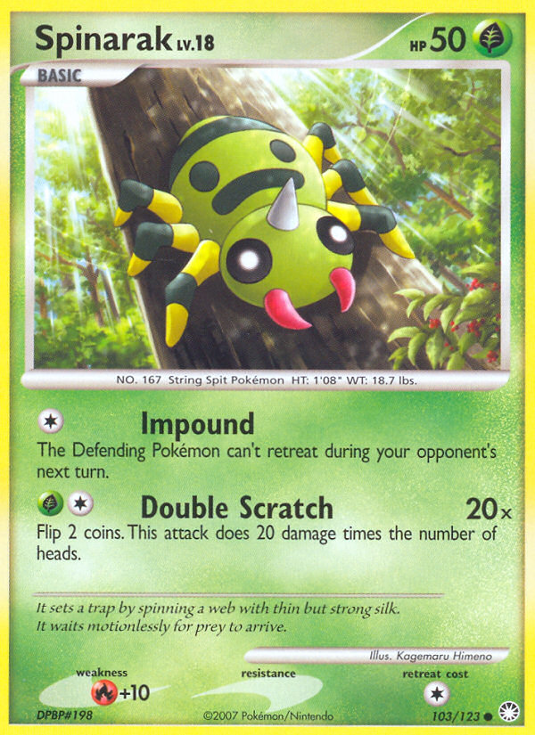 Spinarak (103/123) [Diamond & Pearl: Mysterious Treasures] | Odin's Place