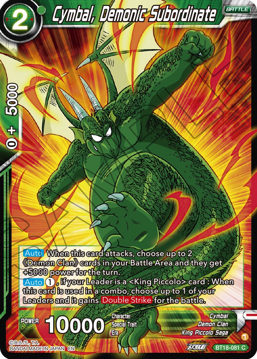 Cymbal, Demonic Subordinate (BT18-081) [Dawn of the Z-Legends] | Odin's Place