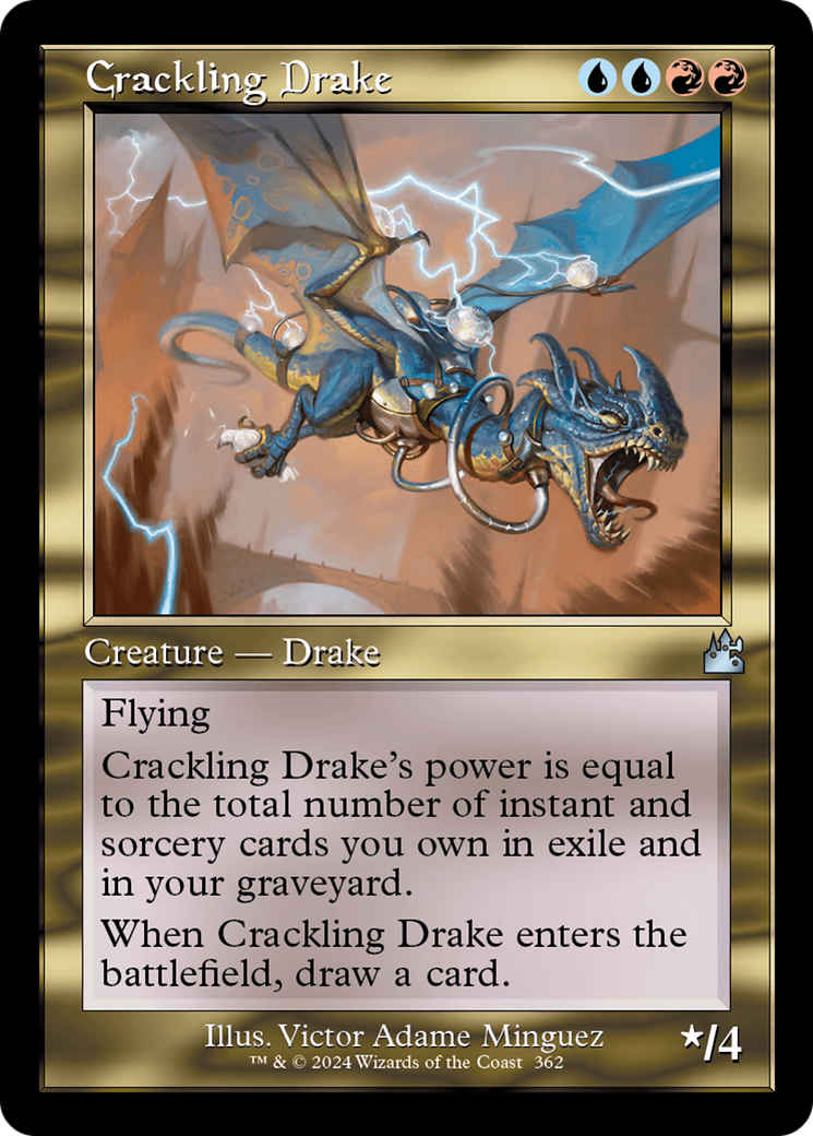 Crackling Drake (Retro Frame) [Ravnica Remastered] | Odin's Place