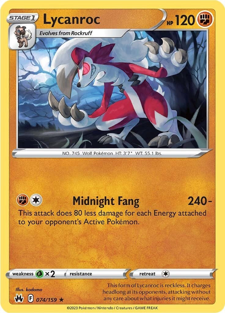 Lycanroc (074/159) [Sword & Shield: Crown Zenith] | Odin's Place
