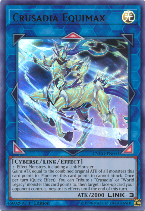 Crusadia Equimax [CYHO-EN044] Ultra Rare | Odin's Place
