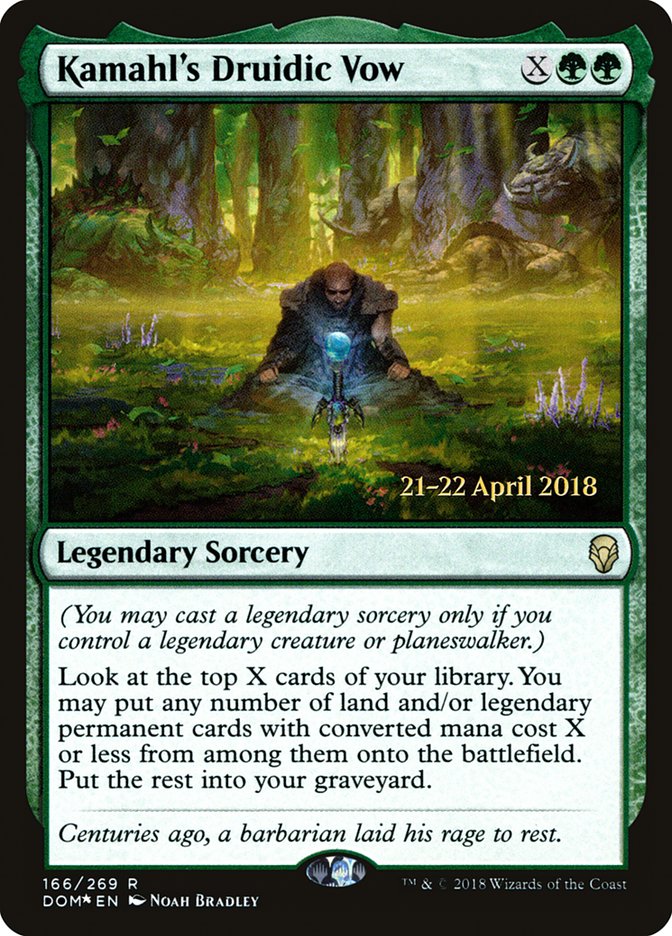 Kamahl's Druidic Vow (166) [Dominaria Prerelease Promos] | Odin's Place