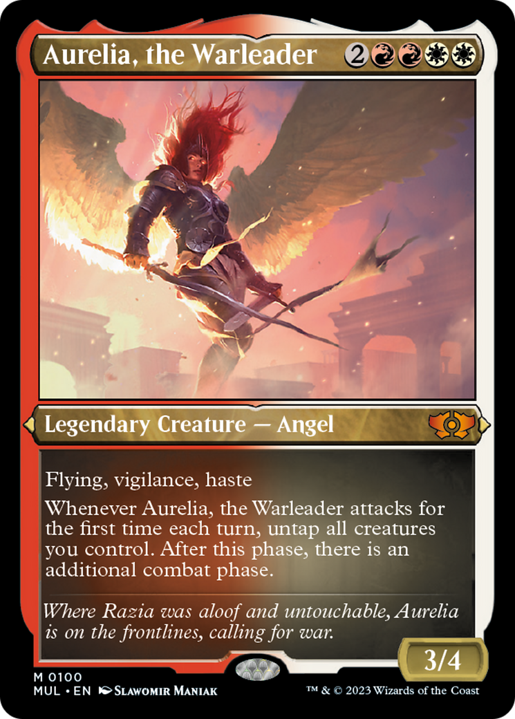 Aurelia, the Warleader (Foil Etched) [Multiverse Legends] | Odin's Place