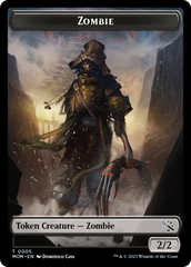 Monk // Zombie Double-Sided Token [March of the Machine Tokens] | Odin's Place